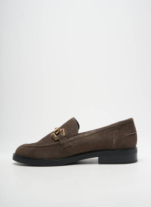 Mocassins nubuck talon plat jusqu'à 3cm marron CAPRICE femme