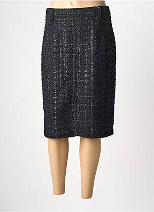 Jupe mi-longue stretch noir ERFO femme