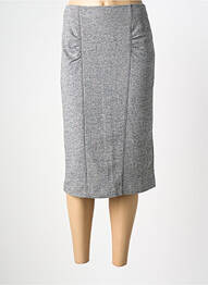 Jupe mi-longue taille à pinces gris FRANK WALDER femme