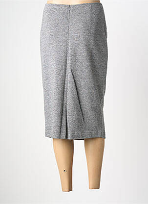 Jupe mi-longue taille à pinces gris FRANK WALDER femme