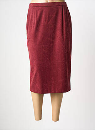 Jupe mi-longue taille à pinces rouge KARTING femme