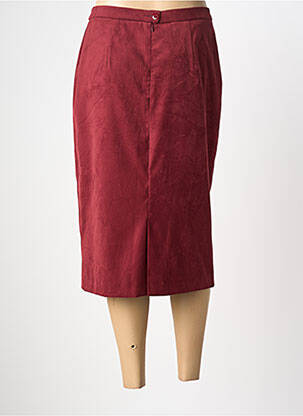 Jupe mi-longue taille à pinces rouge KARTING femme