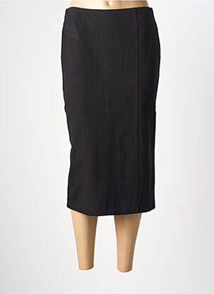 Jupe mi-longue taille à pinces noir FRANK WALDER femme