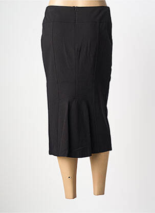 Jupe mi-longue taille à pinces noir FRANK WALDER femme