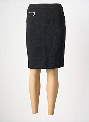 Jupe mi-longue coupe droite noir FRANK WALDER femme