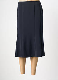 Jupe mi-longue taille à pinces bleu FRANK WALDER femme