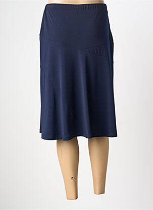 Jupe mi-longue stretch bleu KARTING femme