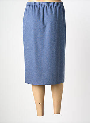 Jupe mi-longue coupe droite bleu GUITARD femme