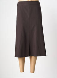 Jupe mi-longue taille à pinces marron FRANK WALDER femme