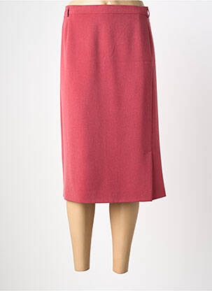 Jupe mi-longue coupe droite rouge FRANK WALDER femme
