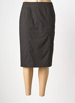 Jupe mi-longue stretch marron BARBARA LEBEK femme