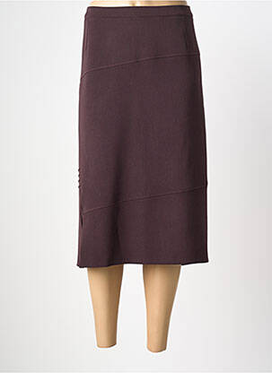 Jupe mi-longue coupe droite rouge LISA CHESNAY femme