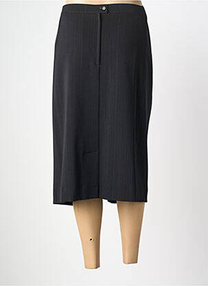 Jupe mi-longue taille à pinces noir LISA CHESNAY femme