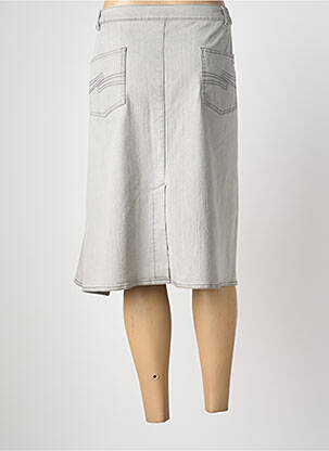 Jupe mi-longue stretch gris KARTING femme