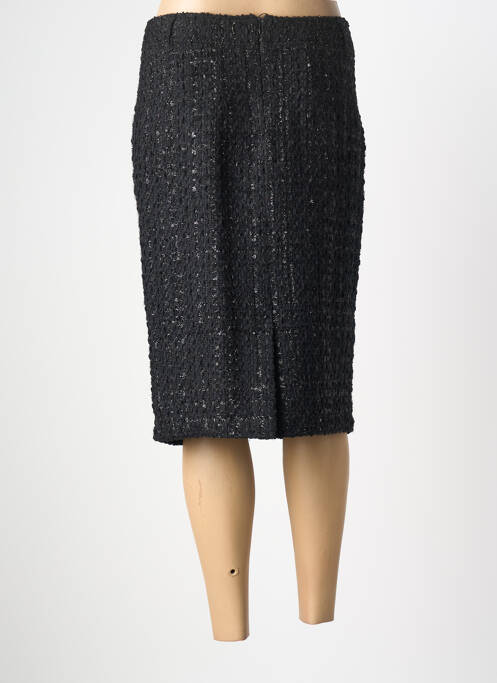 Jupe mi-longue taille à pinces noir ERFO femme