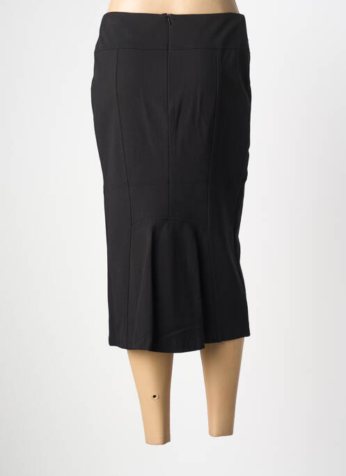 Jupe mi-longue taille à pinces noir FRANK WALDER femme