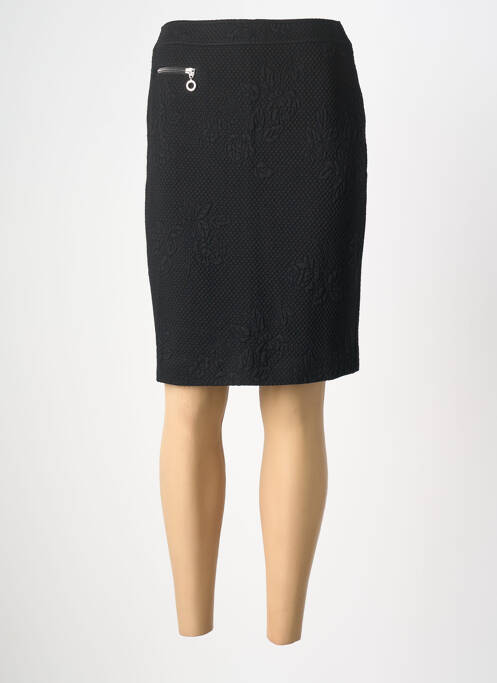 Jupe mi-longue coupe droite noir FRANK WALDER femme