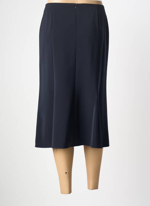 Jupe mi-longue taille à pinces bleu FRANK WALDER femme