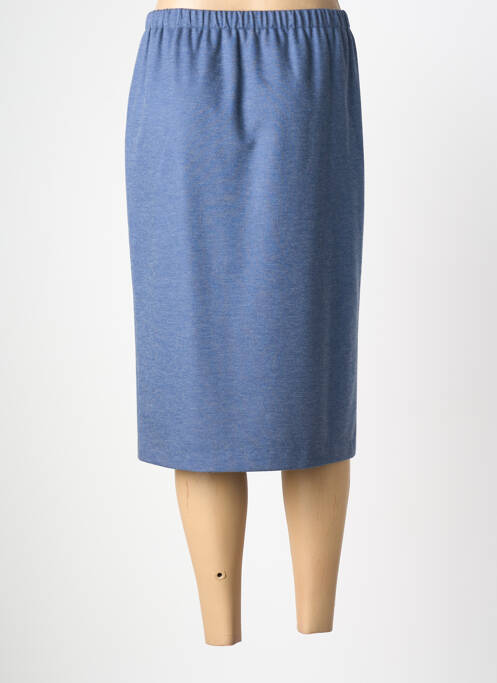 Jupe mi-longue coupe droite bleu GUITARD femme