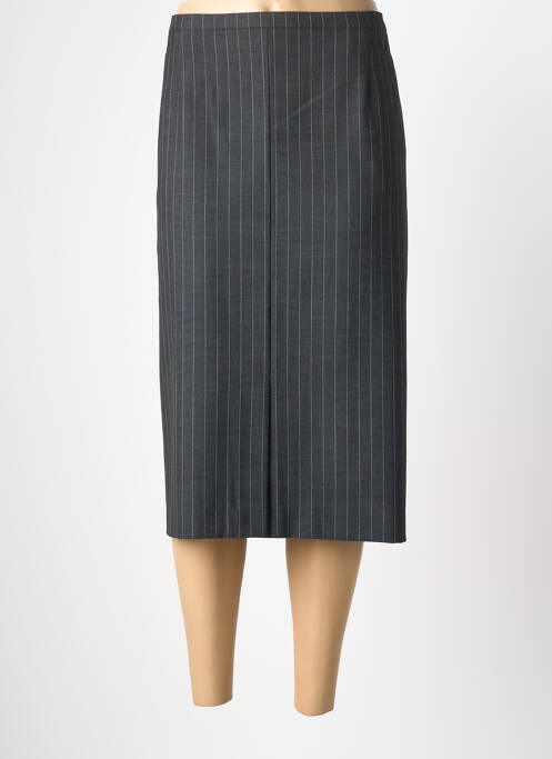 Jupe mi-longue taille à pinces gris FRANK WALDER femme