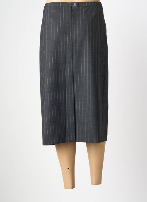 Jupe mi-longue taille à pinces gris FRANK WALDER femme