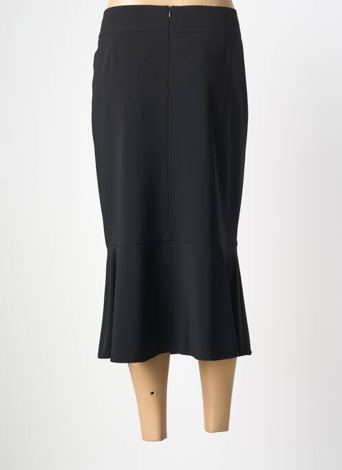 Jupe mi-longue taille à pinces noir FRANK WALDER femme