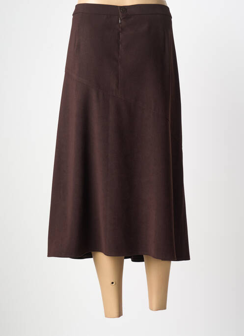 Jupe mi-longue taille normale marron KARTING femme