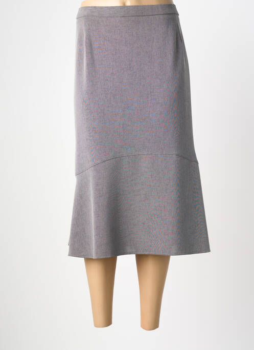 Jupe mi-longue taille à pinces gris KARTING femme