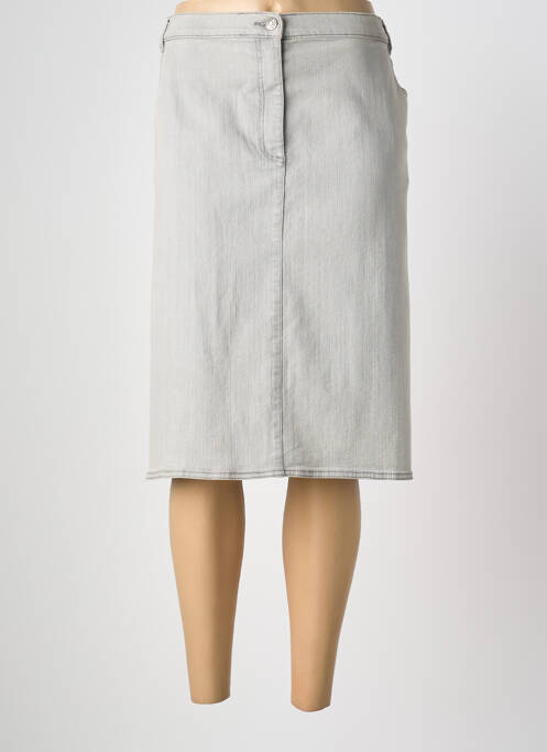 Jupe mi-longue taille à pinces gris KARTING femme