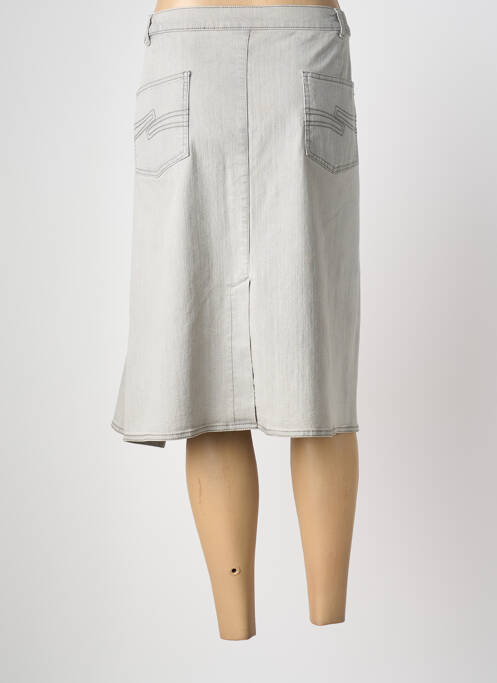 Jupe mi-longue taille à pinces gris KARTING femme