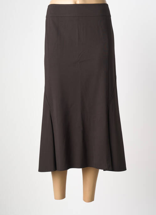 Jupe mi-longue marron FRANK WALDER femme