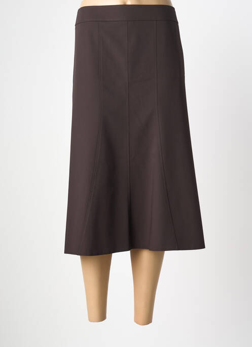 Jupe mi-longue marron FRANK WALDER femme