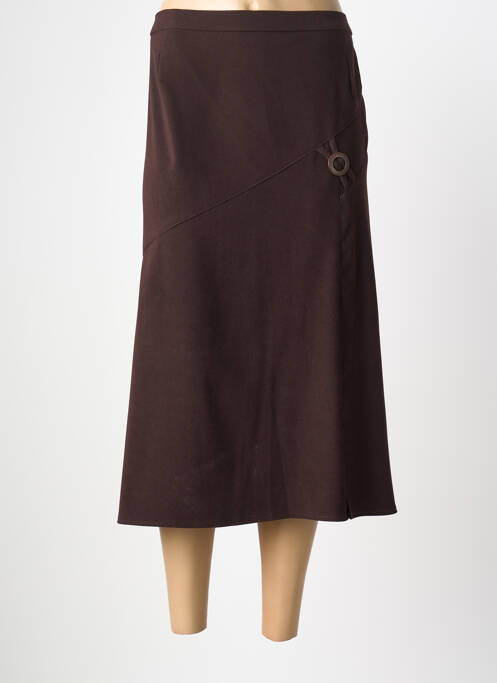 Jupe mi-longue marron KARTING femme