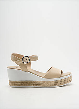 Sandales/nu pieds talon compensé talon de 7 à 9cm beige NERO GIARDINI femme