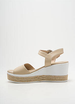 Sandales/nu pieds talon compensé talon de 7 à 9cm beige NERO GIARDINI femme