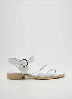 Sandales/nu pieds chiquet talon plat jusqu'à 3cm blanc NERO GIARDINI femme