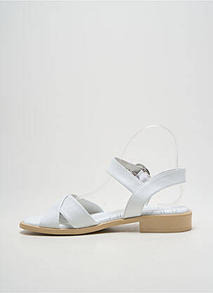 Sandales/nu pieds chiquet talon plat jusqu'à 3cm blanc NERO GIARDINI femme