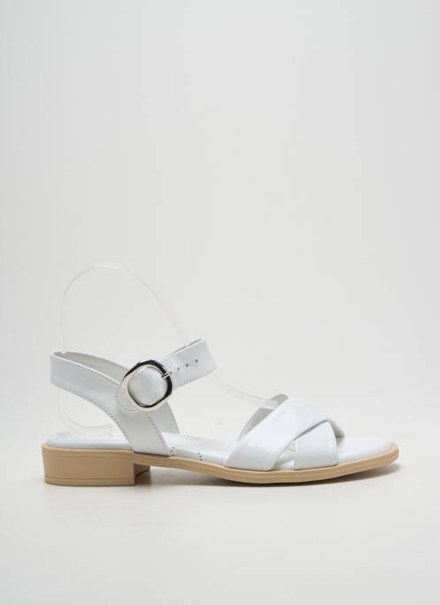 Sandales/nu pieds chiquet talon plat jusqu'à 3cm blanc NERO GIARDINI femme