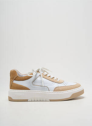 Baskets bout rond talon plat jusqu'à 3cm beige NERO GIARDINI femme