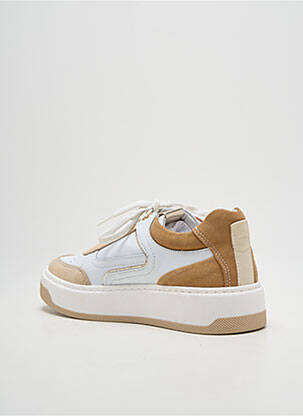 Baskets bout rond talon plat jusqu'à 3cm beige NERO GIARDINI femme