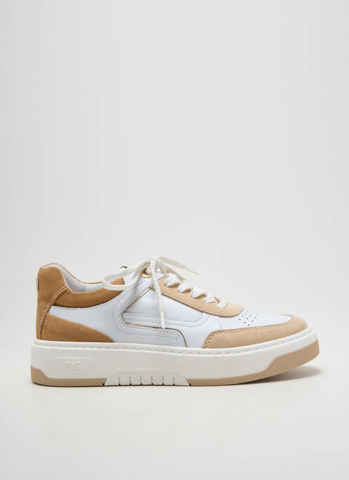 Baskets bout rond talon plat jusqu'à 3cm beige NERO GIARDINI femme