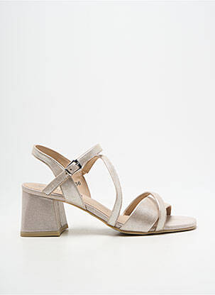Sandales/nu pieds matière lisse talon de 4 à 6cm or CAPRICE femme