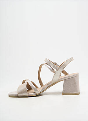Sandales/nu pieds matière lisse talon de 4 à 6cm or CAPRICE femme