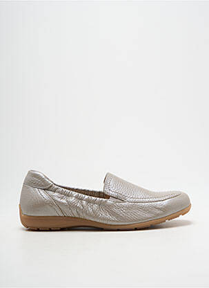 Mocassins tissage satiné talon plat jusqu'à 3cm beige CAPRICE femme