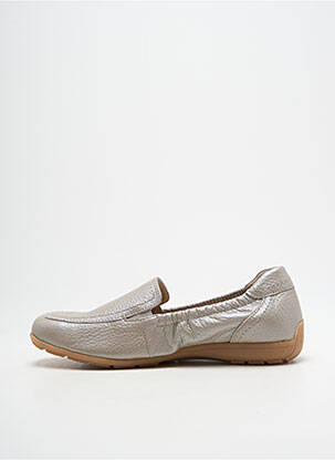 Mocassins tissage satiné talon plat jusqu'à 3cm beige CAPRICE femme