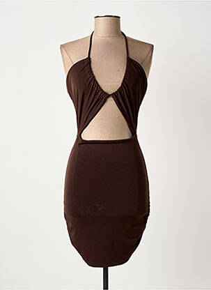 Robe courte marron SANDY femme