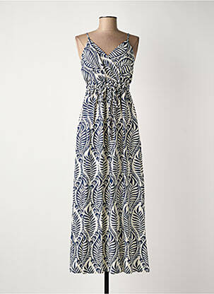 Robe longue bleu ELENA Z femme