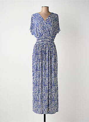 Robe mi-longue bleu ELENA Z femme