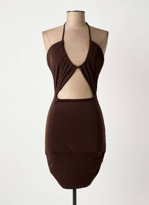 Robe courte marron SANDY femme