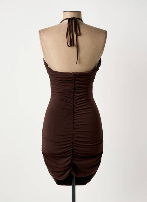 Robe courte marron SANDY femme